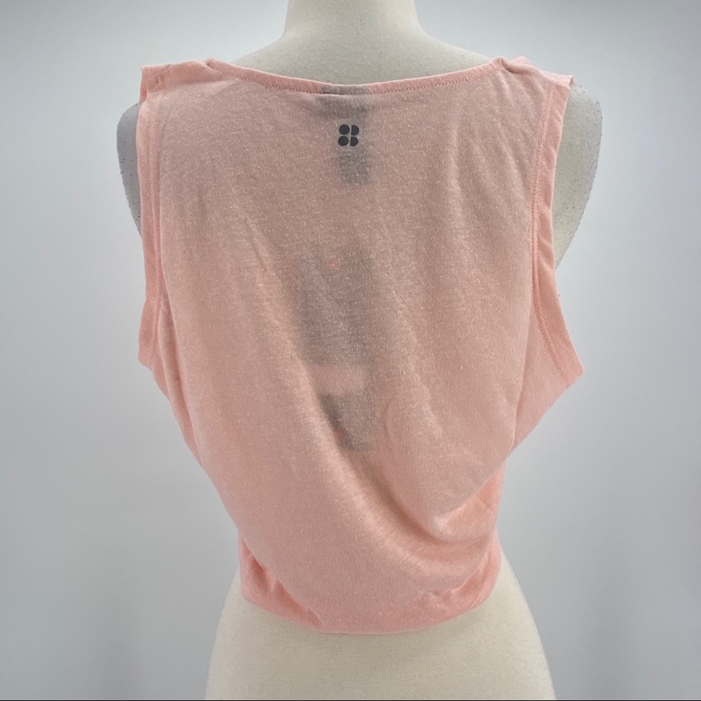 Sweaty Betty Arc Knot Cropped Linen Tank Top - Picture 3 of 6